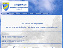 Tablet Screenshot of minigolfclub-mitterteich.de